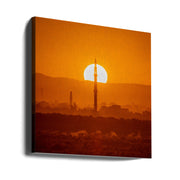 SunRise for a new morning by Barak Shacked Square Canvas Print Art for Modern Home Decor. Decorate your office or living room with canvas artwork