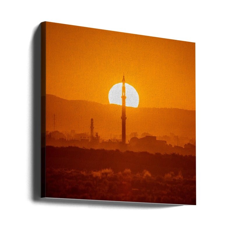 SunRise for a new morning by Barak Shacked Square Canvas Print Art for Modern Home Decor. Decorate your office or living room with canvas artwork
