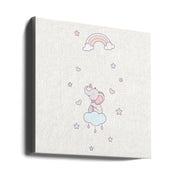 Little Elephant Square Canvas Art  Xuan Thai 