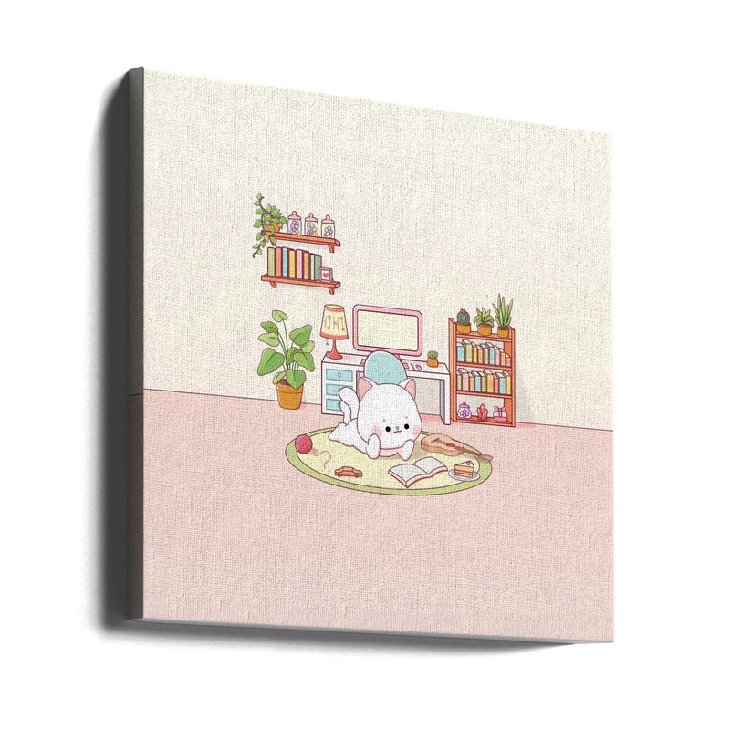 Kitty Room Square Canvas Art  Xuan Thai 