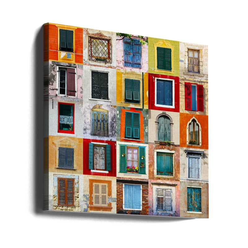 Twenty Five Windows by Igor Shrayer Square Canvas Print Art for Modern Home Decor. Decorate your office or living room with canvas artwork