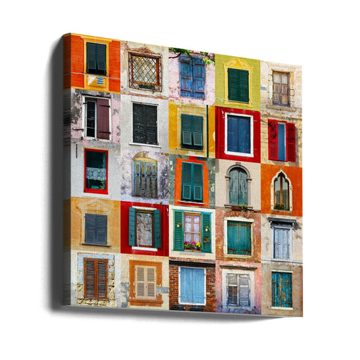 Twenty Five Windows by Igor Shrayer Square Canvas Print Art for Modern Home Decor. Decorate your office or living room with canvas artwork