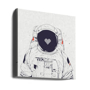 Astronaut love by Balazs Solti Square Canvas Print Art for Modern Home Decor. Decorate your office or living room with canvas artwork