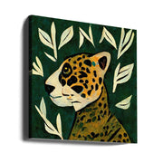 Tiger In Profile Square Canvas Art  Treechild 