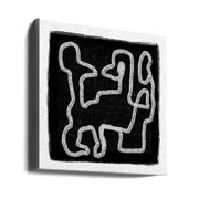 Black Scribble 2 by Sharyn Bursic Square Canvas Print Art for Modern Home Decor. Decorate your office or living room with canvas artwork