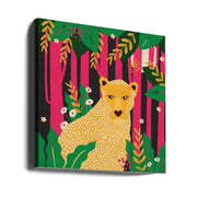 Leopard-Animal Trilogy Square Canvas Art  Shriya Bhattacharya 