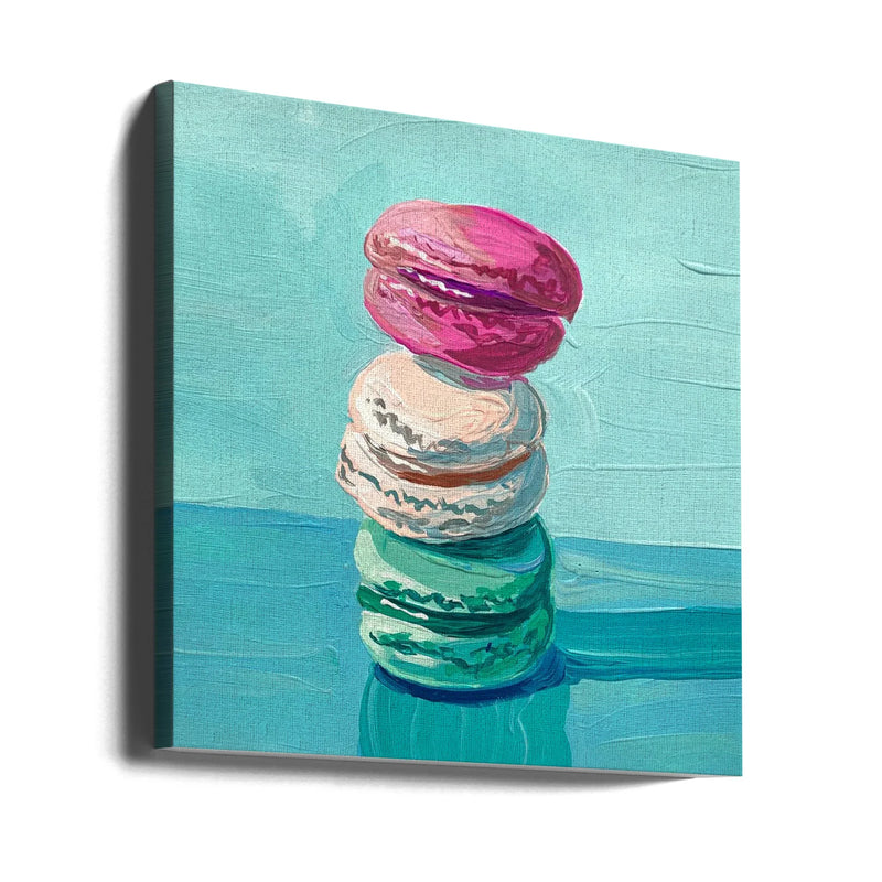 Macarons Square Canvas Art  Key and Sea Creative 