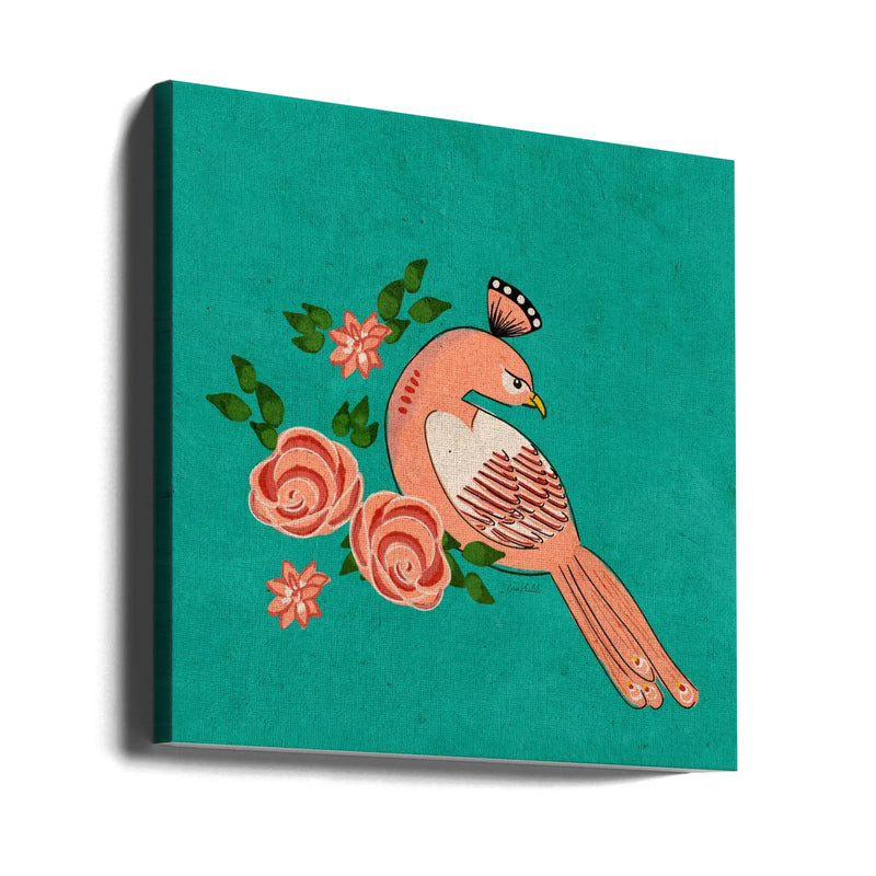 Pigeons In Pakistan  Erum Khalili.png Square Canvas Art  Erum Khalili 