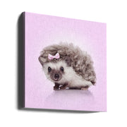 Curvy Hedgehog Square Canvas Art  Artem Pozdniakov 