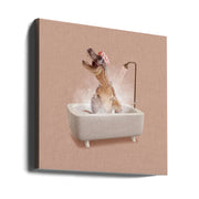 Hot Roar Square Canvas Art  Artem Pozdniakov 