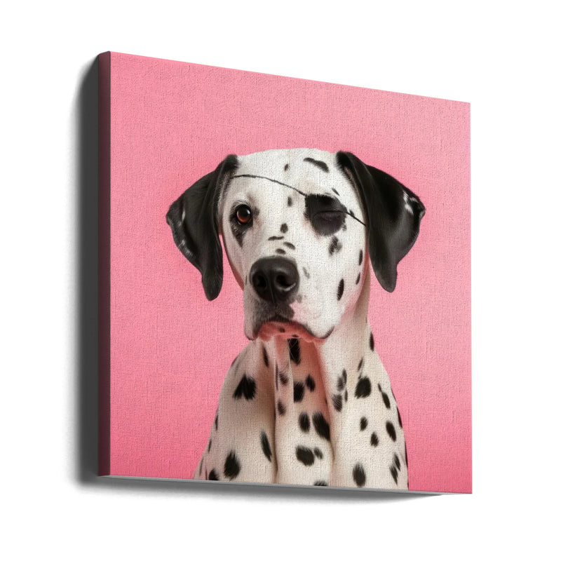 Pirate Dog Square Canvas Art  Artem Pozdniakov 