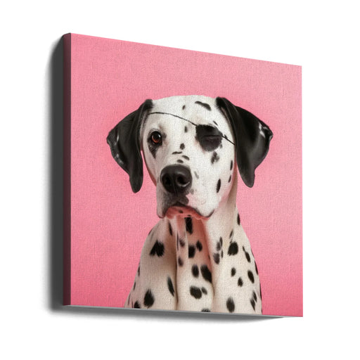 Pirate Dog Square Canvas Art  Artem Pozdniakov 