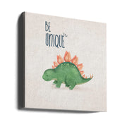 Dino Yaprak Sirtli Tatalos by Emel Tunaboylu Square Canvas Print Art for Modern Home Decor. Decorate your office or living room with canvas artwork