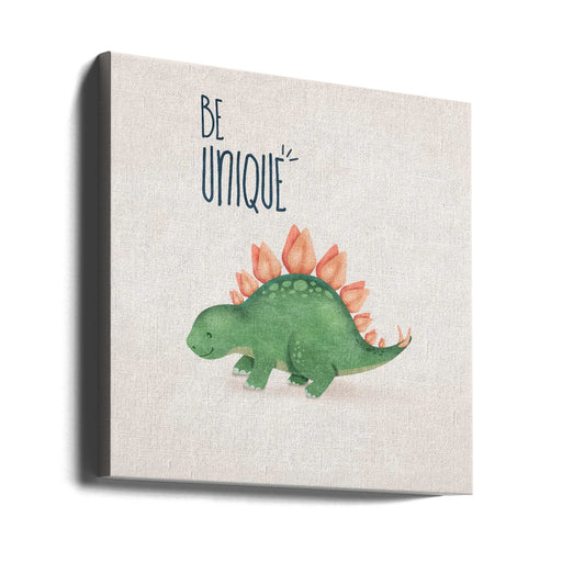 Dino Yaprak Sirtli Tatalos by Emel Tunaboylu Square Canvas Print Art for Modern Home Decor. Decorate your office or living room with canvas artwork