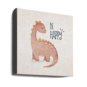 Dino Uzun Boyun by Emel Tunaboylu Square Canvas Print Art for Modern Home Decor. Decorate your office or living room with canvas artwork