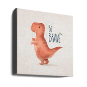 Dino Trex by Emel Tunaboylu Square Canvas Print Art for Modern Home Decor. Decorate your office or living room with canvas artwork