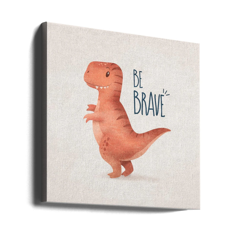Dino Trex by Emel Tunaboylu Square Canvas Print Art for Modern Home Decor. Decorate your office or living room with canvas artwork