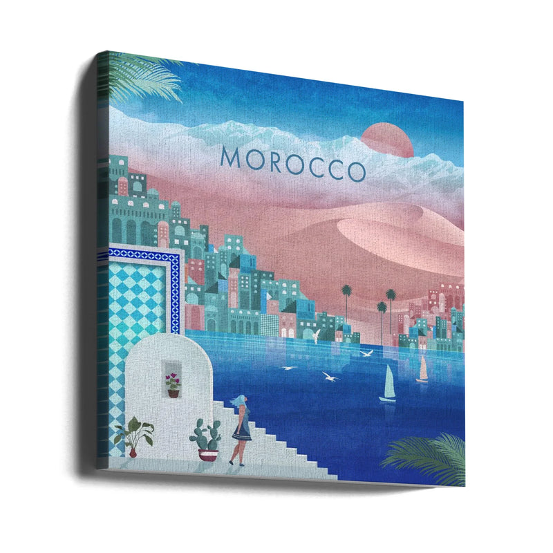 Morocco Square.png by Emel Tunaboylu Square Canvas Print Art for Modern Home Decor. Decorate your office or living room with canvas artwork