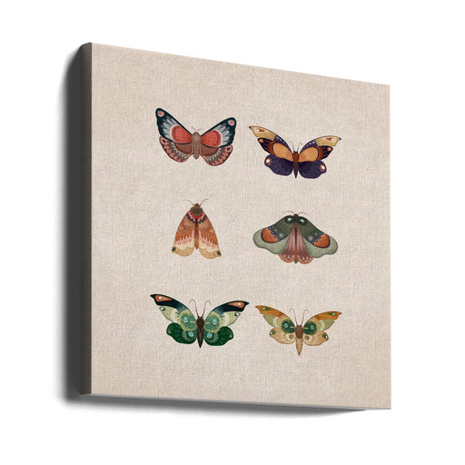 Kelebekler by Emel Tunaboylu Square Canvas Print Art for Modern Home Decor. Decorate your office or living room with canvas artwork