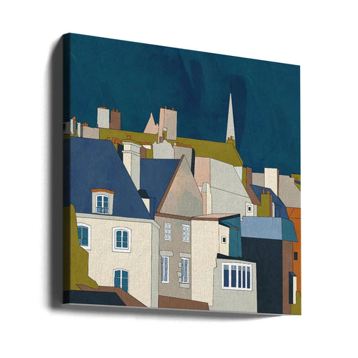 Saint Malo Kopie by Ana Rut Bre Square Canvas Print Art for Modern Home Decor. Decorate your office or living room with canvas artwork