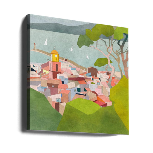 Saint Tropez Kopie2 by Ana Rut Bre Square Canvas Print Art for Modern Home Decor. Decorate your office or living room with canvas artwork