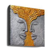 TREE OF LOVE by ALLA GRANDE Square Canvas Print Art for Modern Home Decor. Decorate your office or living room with canvas artwork