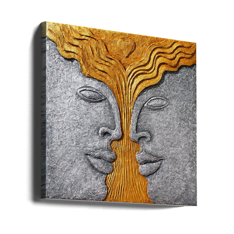 TREE OF LOVE by ALLA GRANDE Square Canvas Print Art for Modern Home Decor. Decorate your office or living room with canvas artwork