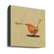 Singing Bird by Vision Grasp Art Square Canvas Print Art for Modern Home Decor. Decorate your office or living room with canvas artwork
