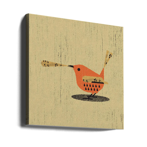 Singing Bird by Vision Grasp Art Square Canvas Print Art for Modern Home Decor. Decorate your office or living room with canvas artwork