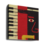 Jazz by Vision Grasp Art Square Canvas Print Art for Modern Home Decor. Decorate your office or living room with canvas artwork