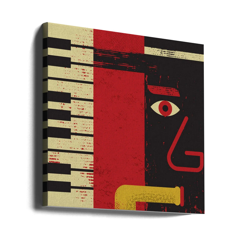 Jazz by Vision Grasp Art Square Canvas Print Art for Modern Home Decor. Decorate your office or living room with canvas artwork