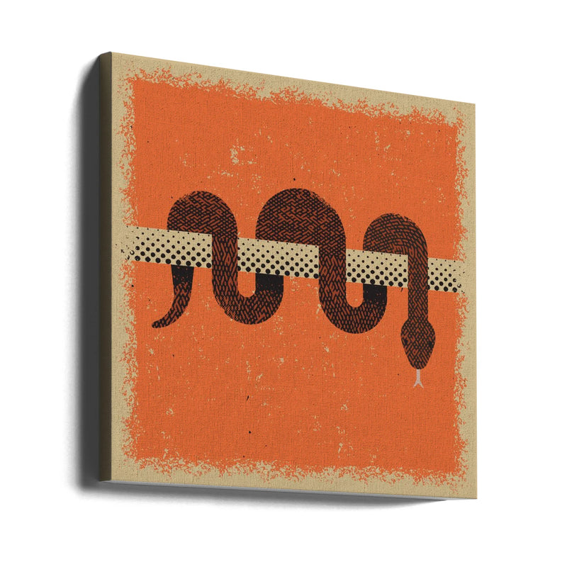 Snake 2 by Vision Grasp Art Square Canvas Print Art for Modern Home Decor. Decorate your office or living room with canvas artwork