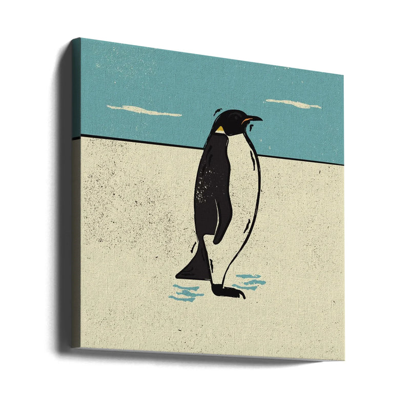 Penguin by Vision Grasp Art Square Canvas Print Art for Modern Home Decor. Decorate your office or living room with canvas artwork