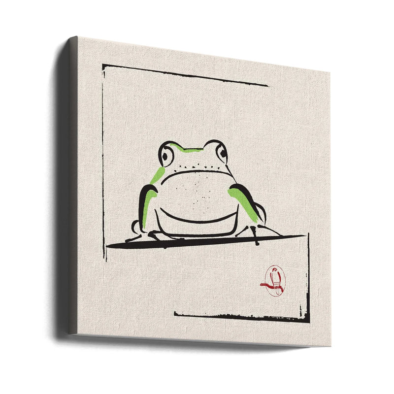 Frog by Vision Grasp Art Square Canvas Print Art for Modern Home Decor. Decorate your office or living room with canvas artwork