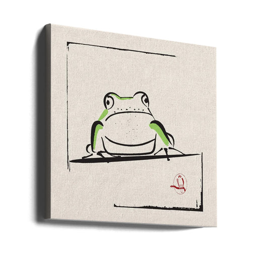 Frog by Vision Grasp Art Square Canvas Print Art for Modern Home Decor. Decorate your office or living room with canvas artwork