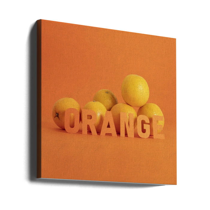 Orange.1 Square Canvas Art Print