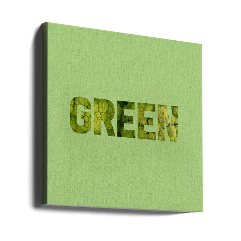 Green by Julia Ramiro Square Canvas Print Art for Modern Home Decor. Decorate your office or living room with canvas artwork