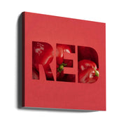 Red by Julia Ramiro Square Canvas Print Art for Modern Home Decor. Decorate your office or living room with canvas artwork