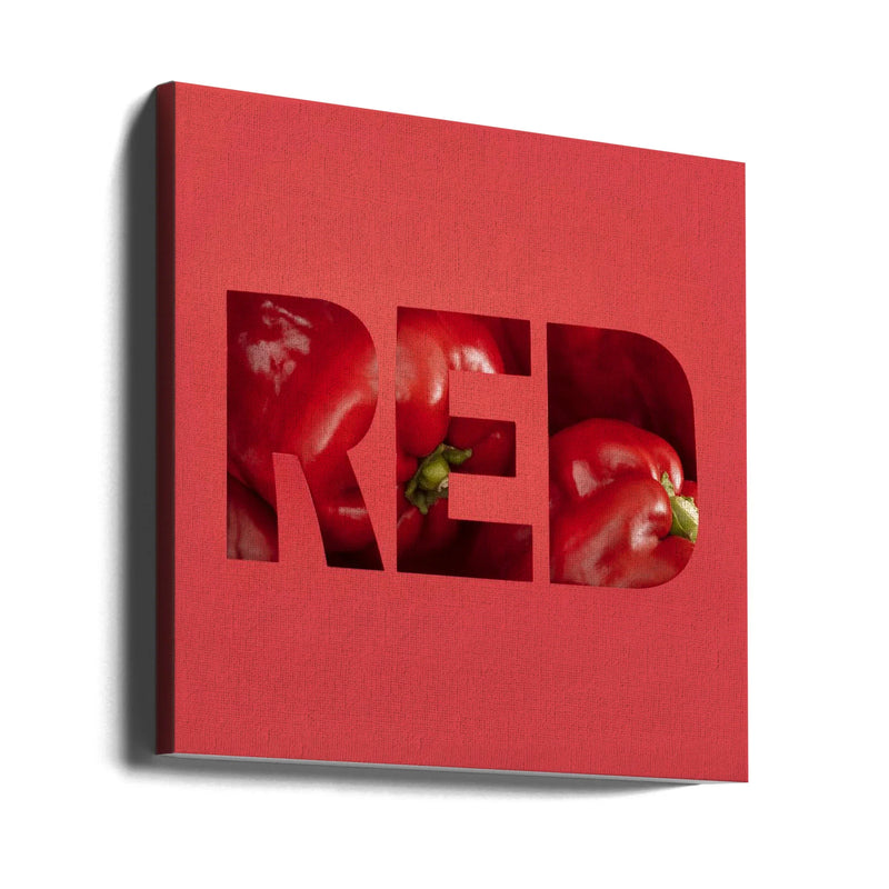 Red by Julia Ramiro Square Canvas Print Art for Modern Home Decor. Decorate your office or living room with canvas artwork
