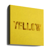Yellow by Julia Ramiro Square Canvas Print Art for Modern Home Decor. Decorate your office or living room with canvas artwork