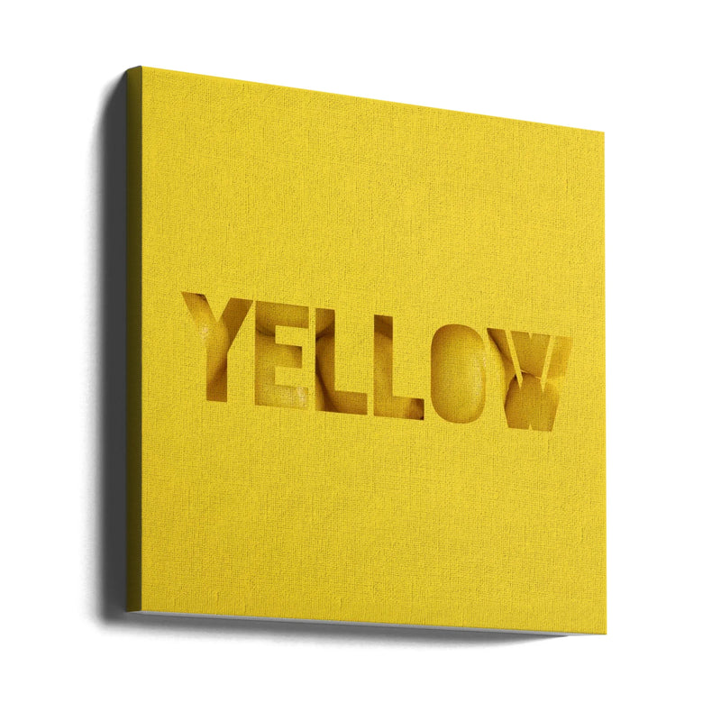 Yellow by Julia Ramiro Square Canvas Print Art for Modern Home Decor. Decorate your office or living room with canvas artwork