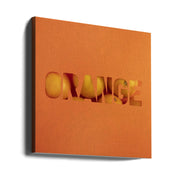 Orange by Julia Ramiro Square Canvas Print Art for Modern Home Decor. Decorate your office or living room with canvas artwork
