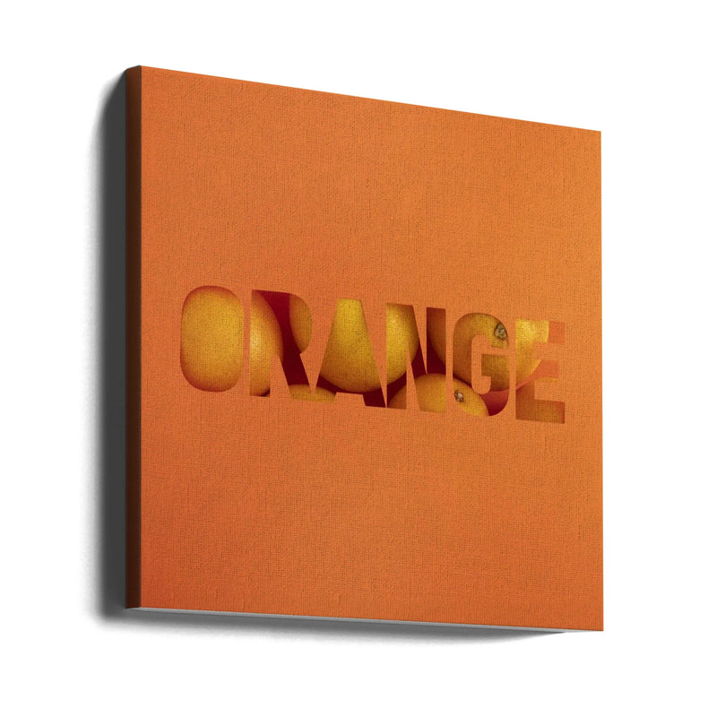 Orange by Julia Ramiro Square Canvas Print Art for Modern Home Decor. Decorate your office or living room with canvas artwork