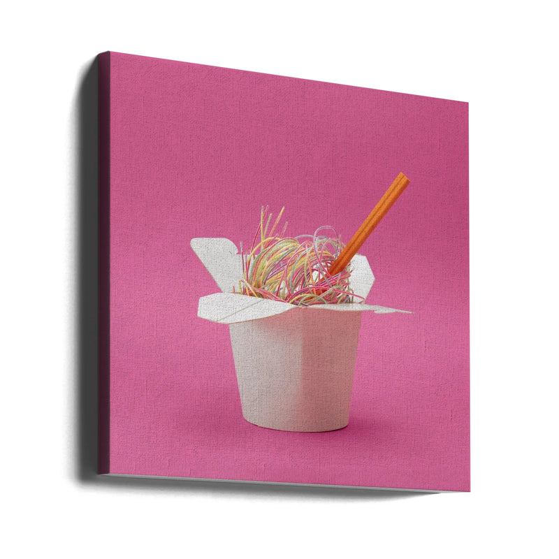 Scobidou Noodles by Julia Ramiro Square Canvas Print Art for Modern Home Decor. Decorate your office or living room with canvas artwork