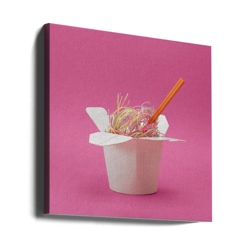 Scobidou Noodles by Julia Ramiro Square Canvas Print Art for Modern Home Decor. Decorate your office or living room with canvas artwork