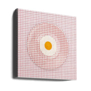 Egg Plate Ou0.1 by Julia Ramiro Square Canvas Print Art for Modern Home Decor. Decorate your office or living room with canvas artwork