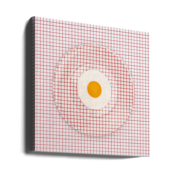 Egg Plate Ou0.1 Square Canvas Art Print