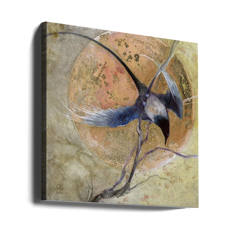 Golden Moon by Stephanie Law Square Canvas Print Art for Modern Home Decor. Decorate your office or living room with canvas artwork