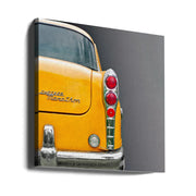 The Yellow Cab by Roland Weber Square Canvas Print Art for Modern Home Decor. Decorate your office or living room with canvas artwork