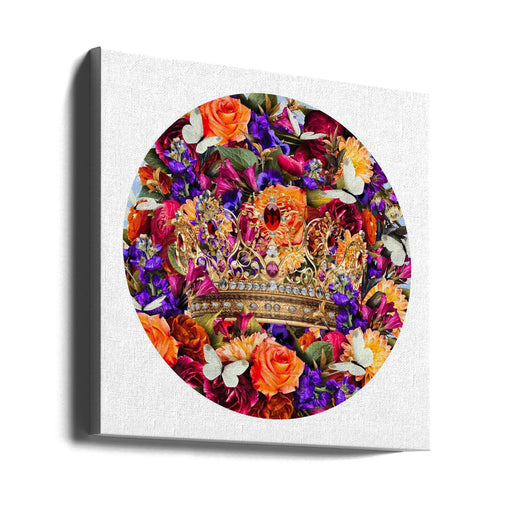 Destiny Blooms & Crown by Sue Skellern Square Canvas Print Art for Modern Home Decor. Decorate your office or living room with canvas artwork